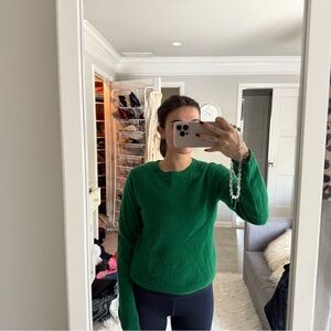J. Crew Vibrant Green Crew Neck Sweater